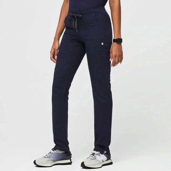 Figs Yola Skinny Scrub Pants in Navy - Picture 2 of 5